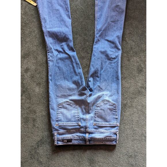 Kut from the Kloth Jeans Women 2 Blue Stretch Stella High Rise Flared Frayed Hem - Picture 12 of 14